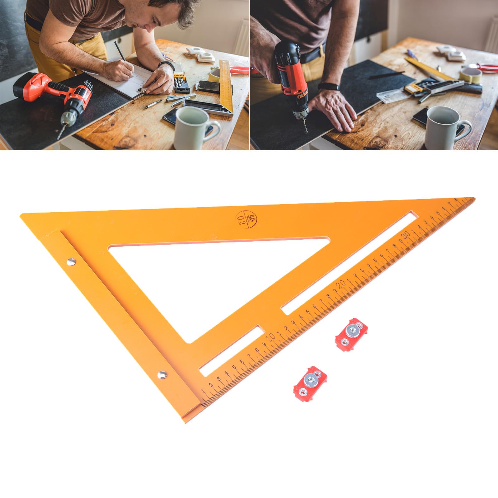 Righello di misurazione per la lavorazione del legno, righello di posizionamento, goniometro, strumento di misurazione per falegnameria