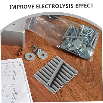 Water Electrolyzer Machine Iron Rods 10Pcs for Water Quality Testing | Portable Laboratory and Industrial Use, Efficient Electrolysis with Improved Accuracy, Iron Construction, Square Rod Set