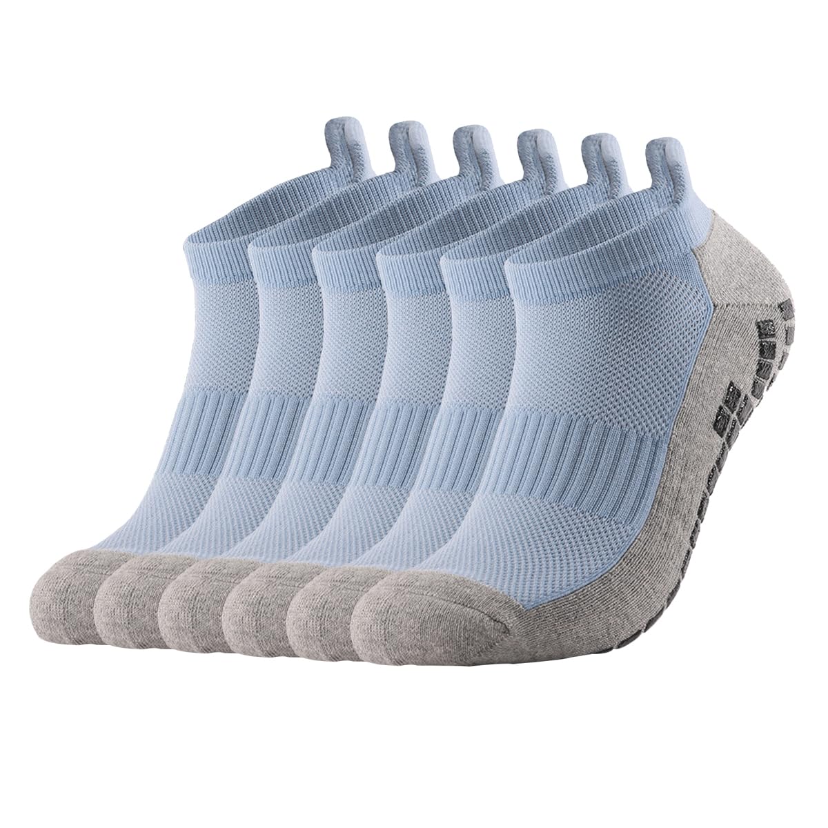 Calcetines de compresión de tobillo para hombres y mujeres, 2/4/6 pares, calcetines de compresión de corte bajo con soporte de tobillo, azul cielo, 6 pares, 6 Pares Azul Cielo, 9-12