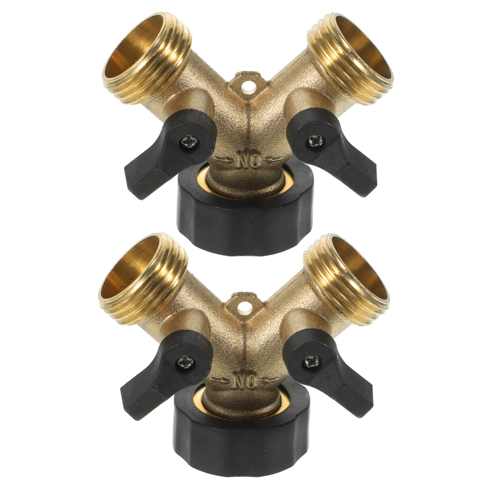Levemolo 2pezzi Raccordo per Tubo Giardino Ottone y Connettore Doppio per Rubinetto Facile da Installare Resistente e Durevole per Irrigazione e Uso Esterno