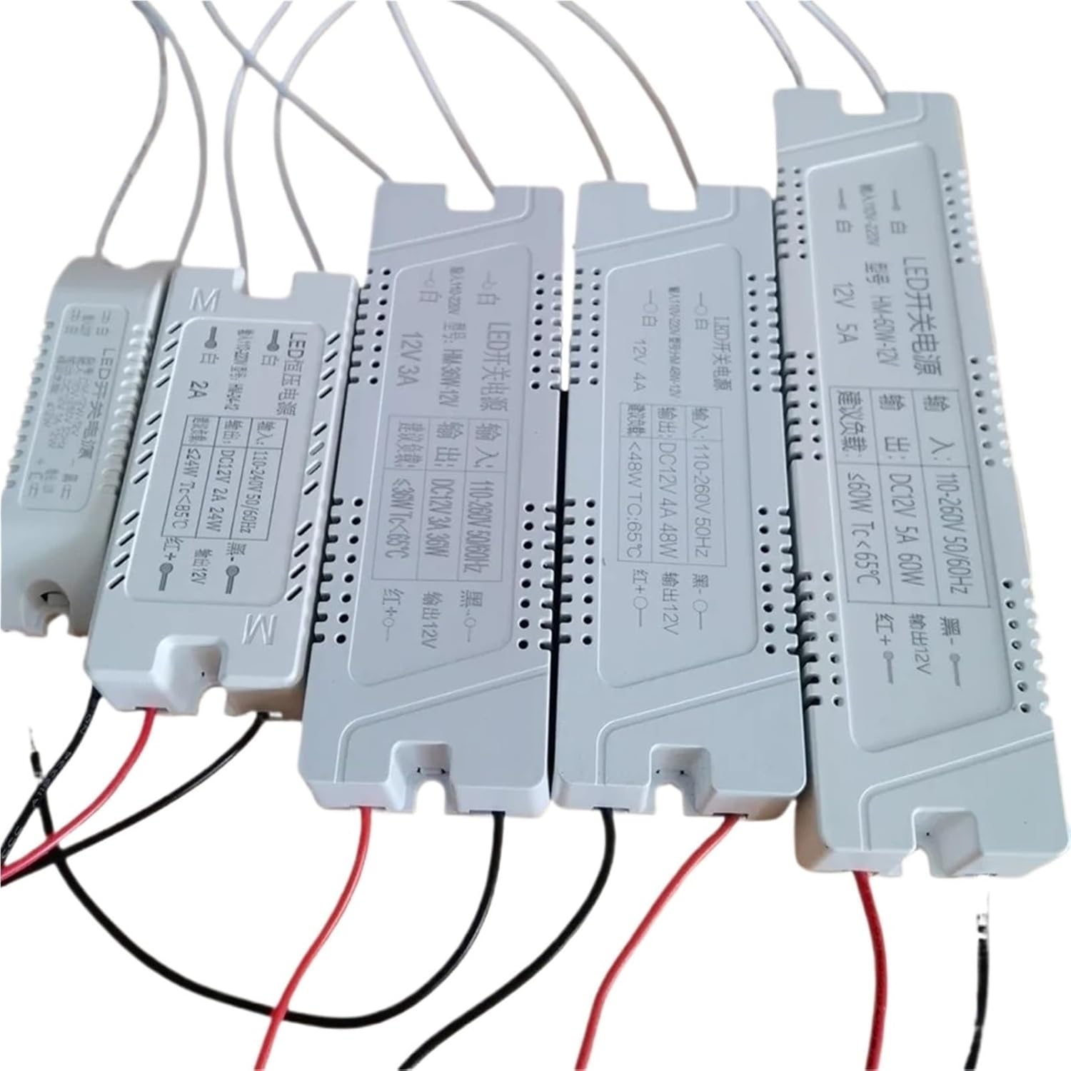 LED Driver Power Supply Adapter 220V to 12V Lighting Transformer 60W 48W 36W 12W DC12 Volts Source for Strip Lamp(12V 2A 24W)