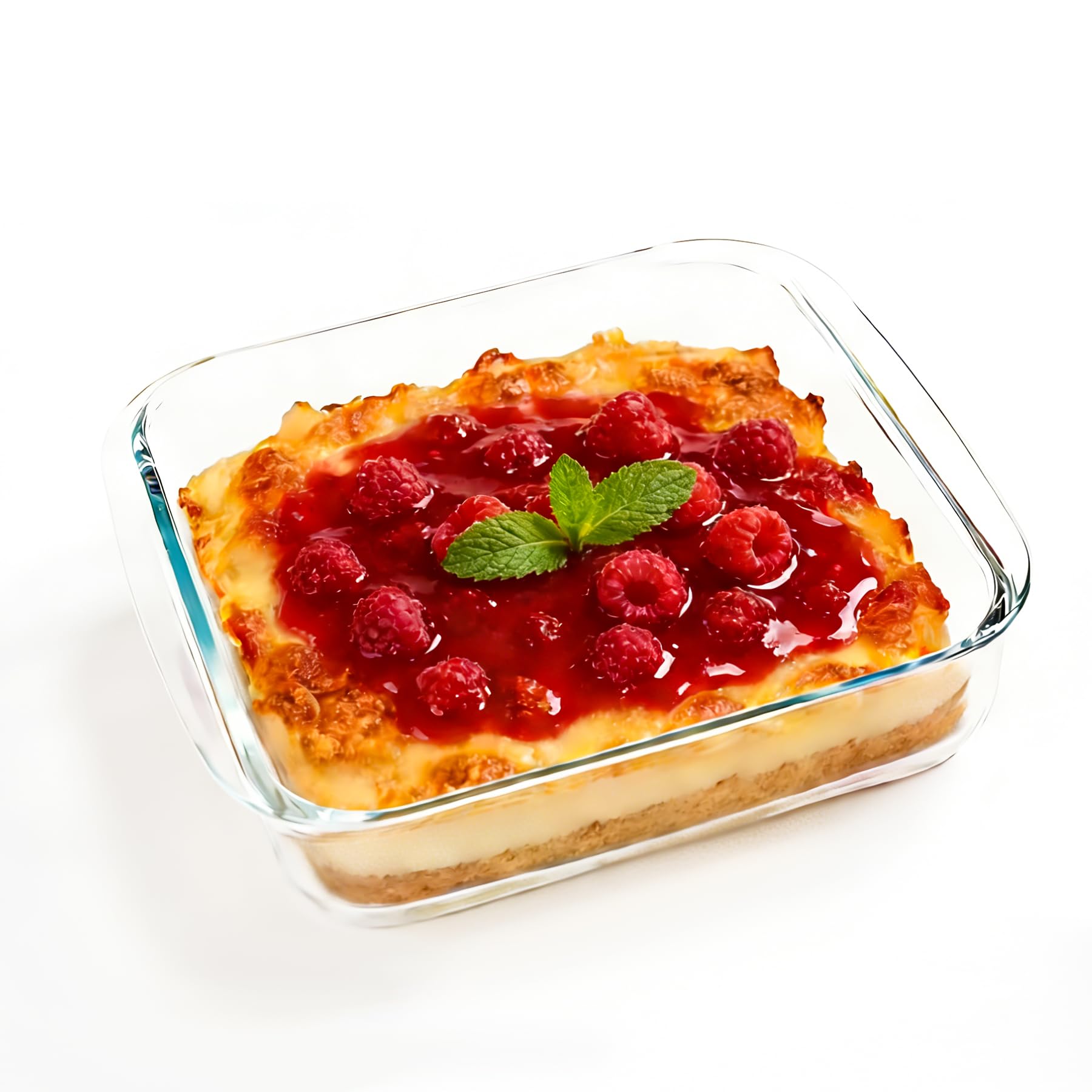 1.6L Square Glass Baking Dish - Square Baking Pan - Glass Baking Dish for Oven (22 x 22cm)