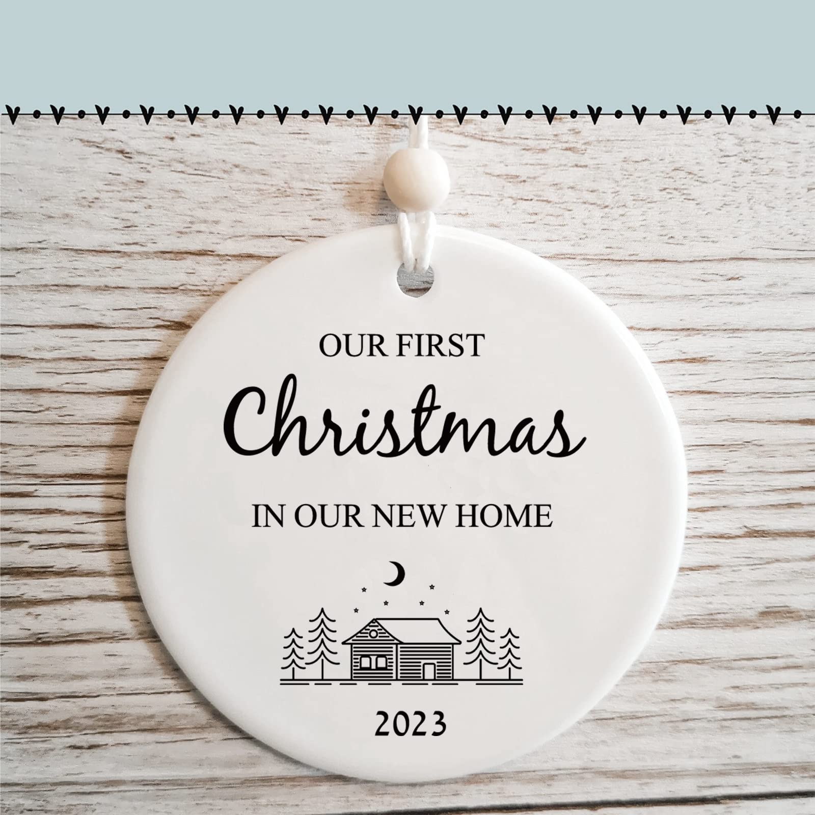 Kusry Our First Christmas in Our New Home 2023 Wedding Ornaments Decorations Couples Gift Christmas Tree Decoration