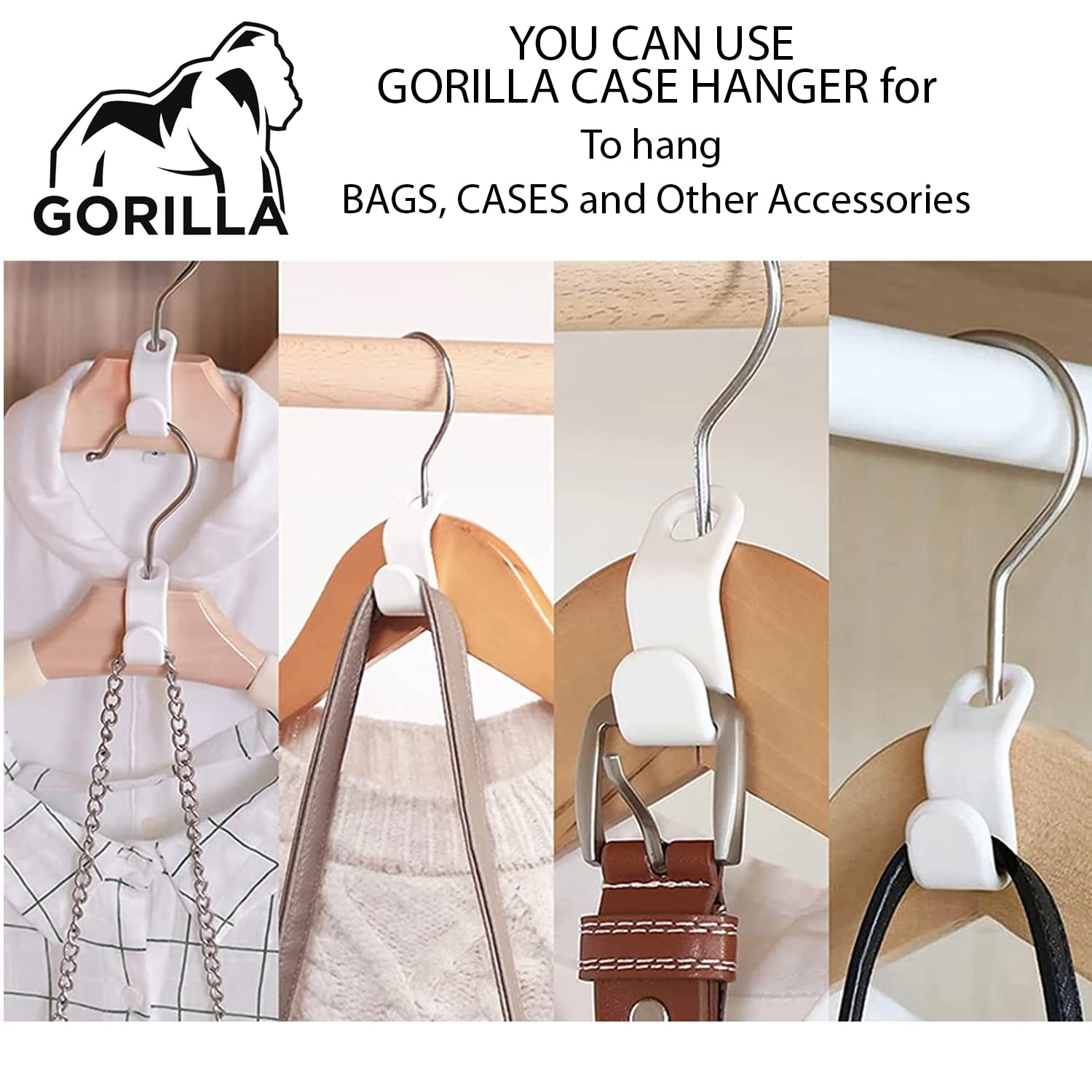 Clothes Hanger Connector Hooks - Hangers Space Saving - Clothes Organizer - Collage Dorm Room Essentials - 20 PCS Heavy-Duty Clothes Closet