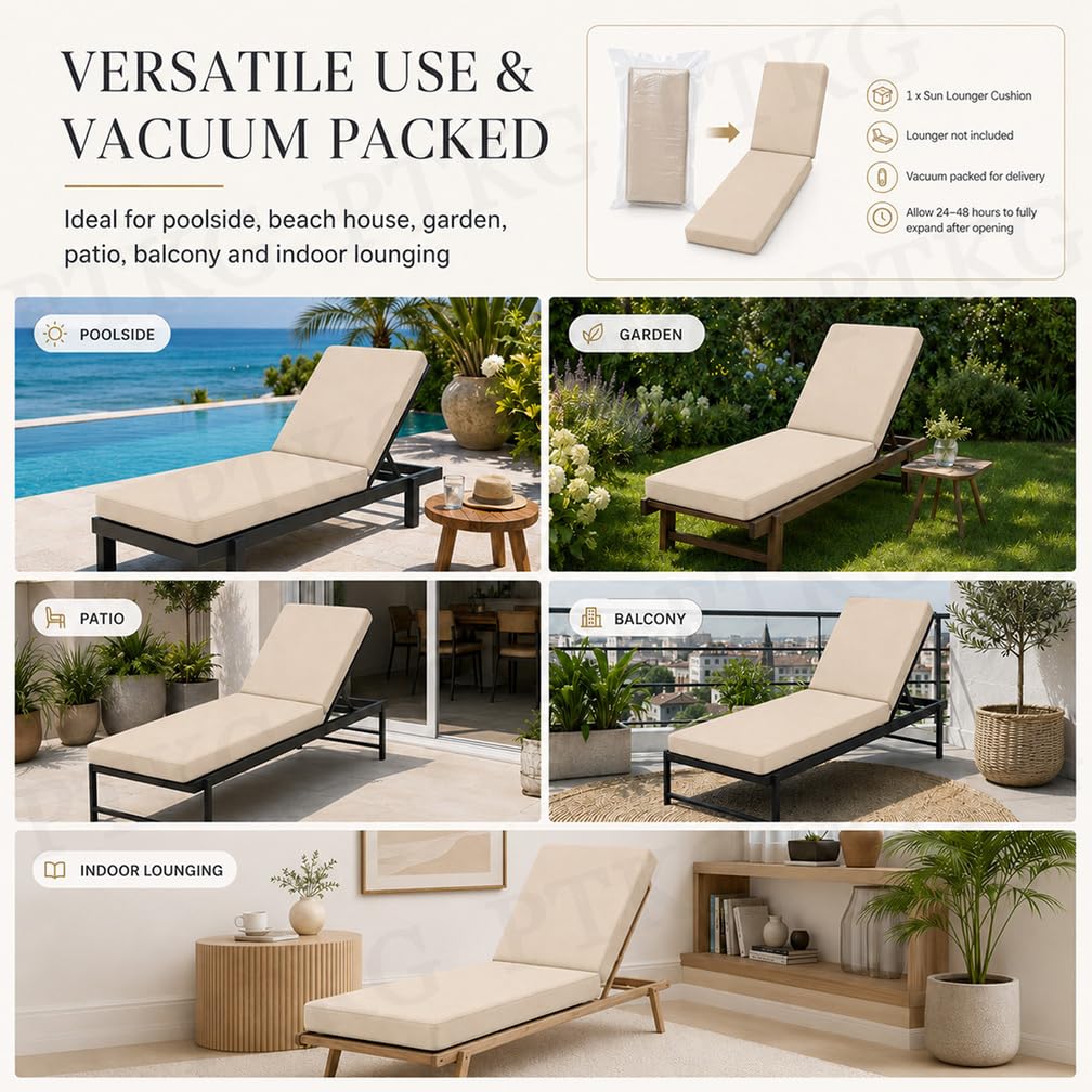 Matelas Transat DéHoussable Coussin Fauteuil Jardin
