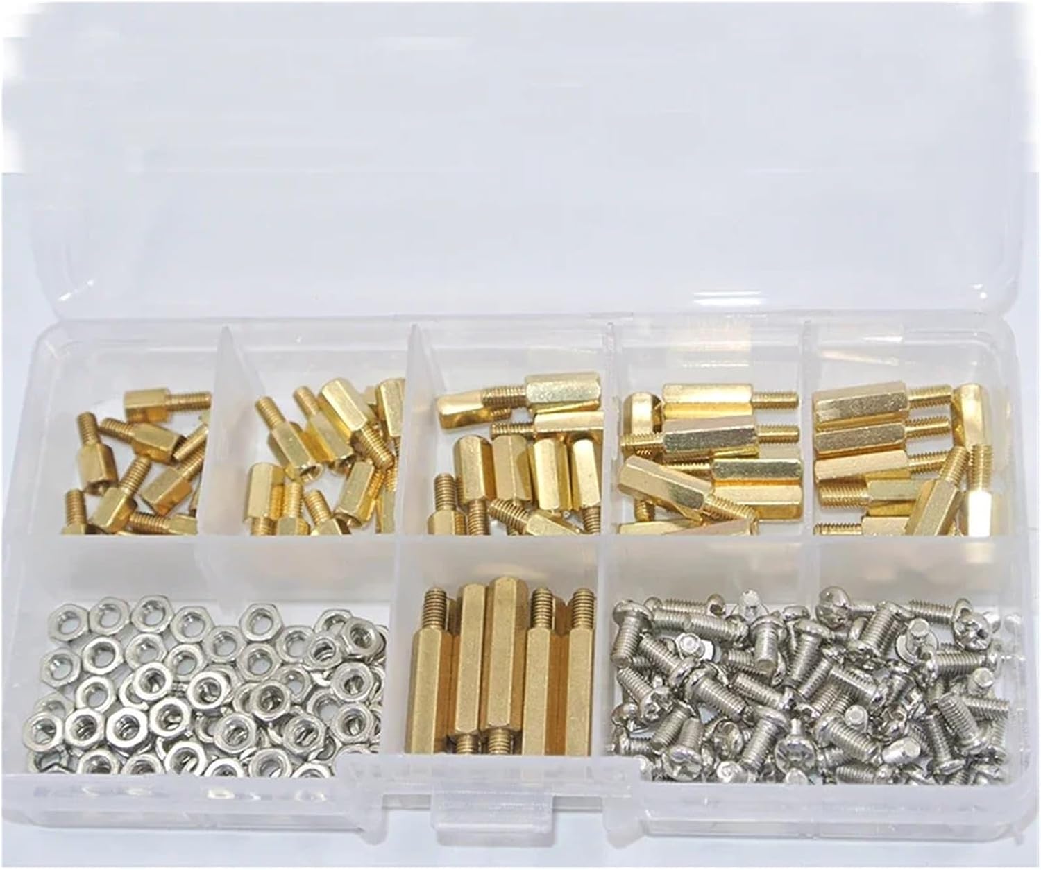 180Pcs/set M3*L+6mm Hex Nut Spacing Screw Brass Threaded Pillar PCB Motherboard Standoff Spacer Kit