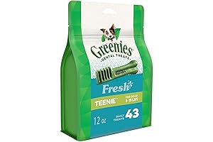 Greenies Teenie Fresh Flavor Dental Dog Treats, 12oz (43 Treats)