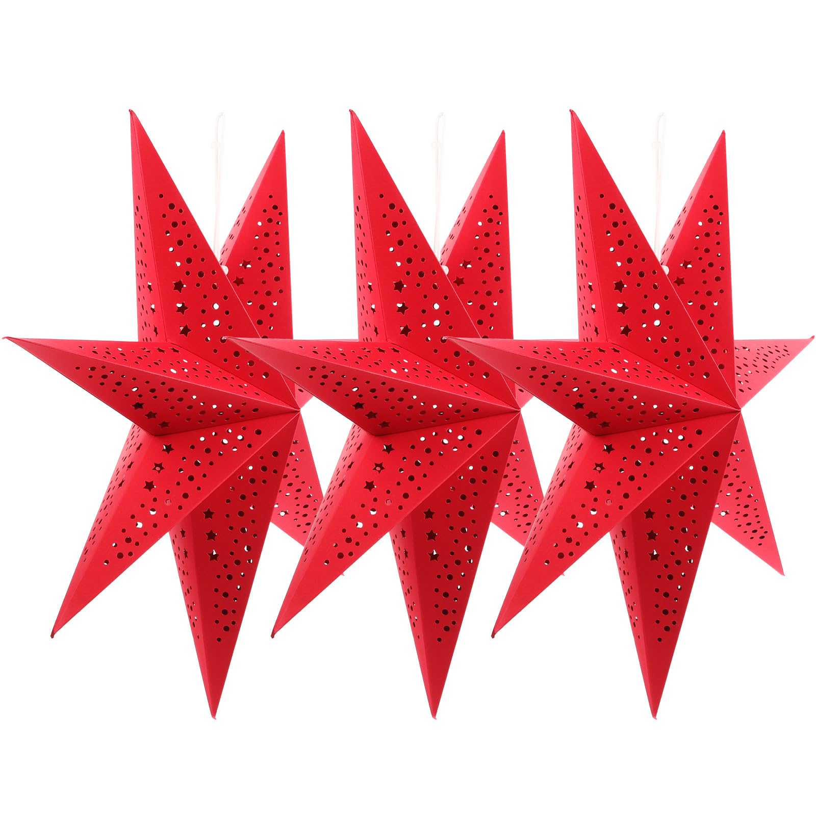 BESPORTBLE 3pcs Paper Star Lantern Lampshade Star Paper Lantern Lampshade Hanging Window Decorations Boys and Girls Crafts