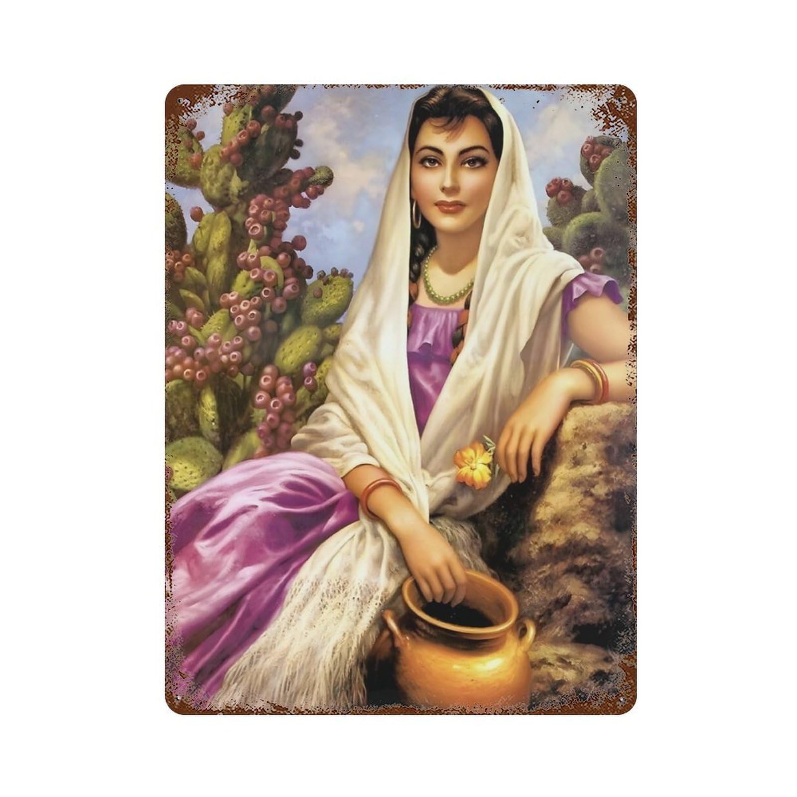 xiaoxiaoshen Jesus Helguera Mexican Painter (1) Wall Decor Art Metal Tin Poster Modern Home Decor Art Home Bar Shop Decorations Vintage Sign 40x30cm
