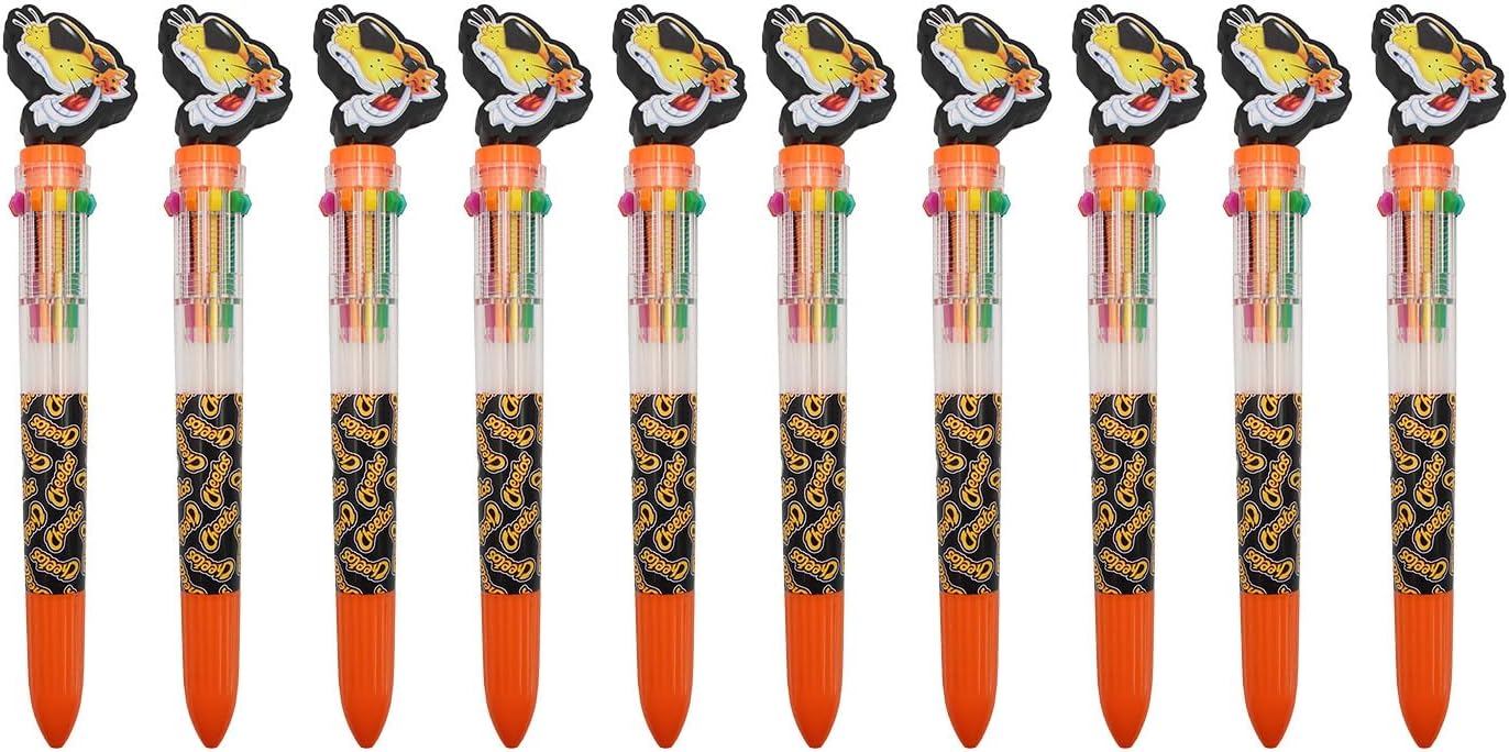 Novelty Candy & Snack Brand Multi Color Pens, Kids Party Favors, Cute Ballpoint Pen, Fun, Icee, Cheetos, Eggo, CheezIt & more 10 pack
