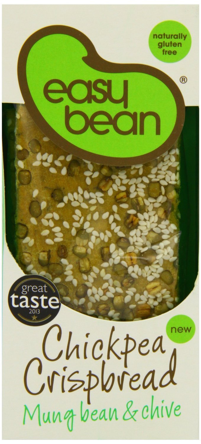 Easy Bean Chickpea Crispbread - Mung Bean & Chive 110g (Pack of 2)