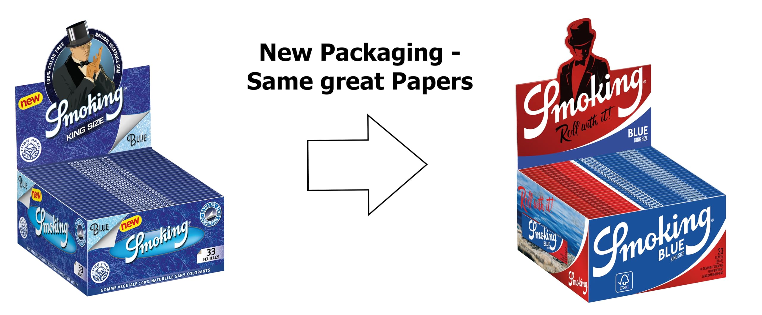 Amazon.com: Smoking Rolling Papers Blue Ultra Thin King Size