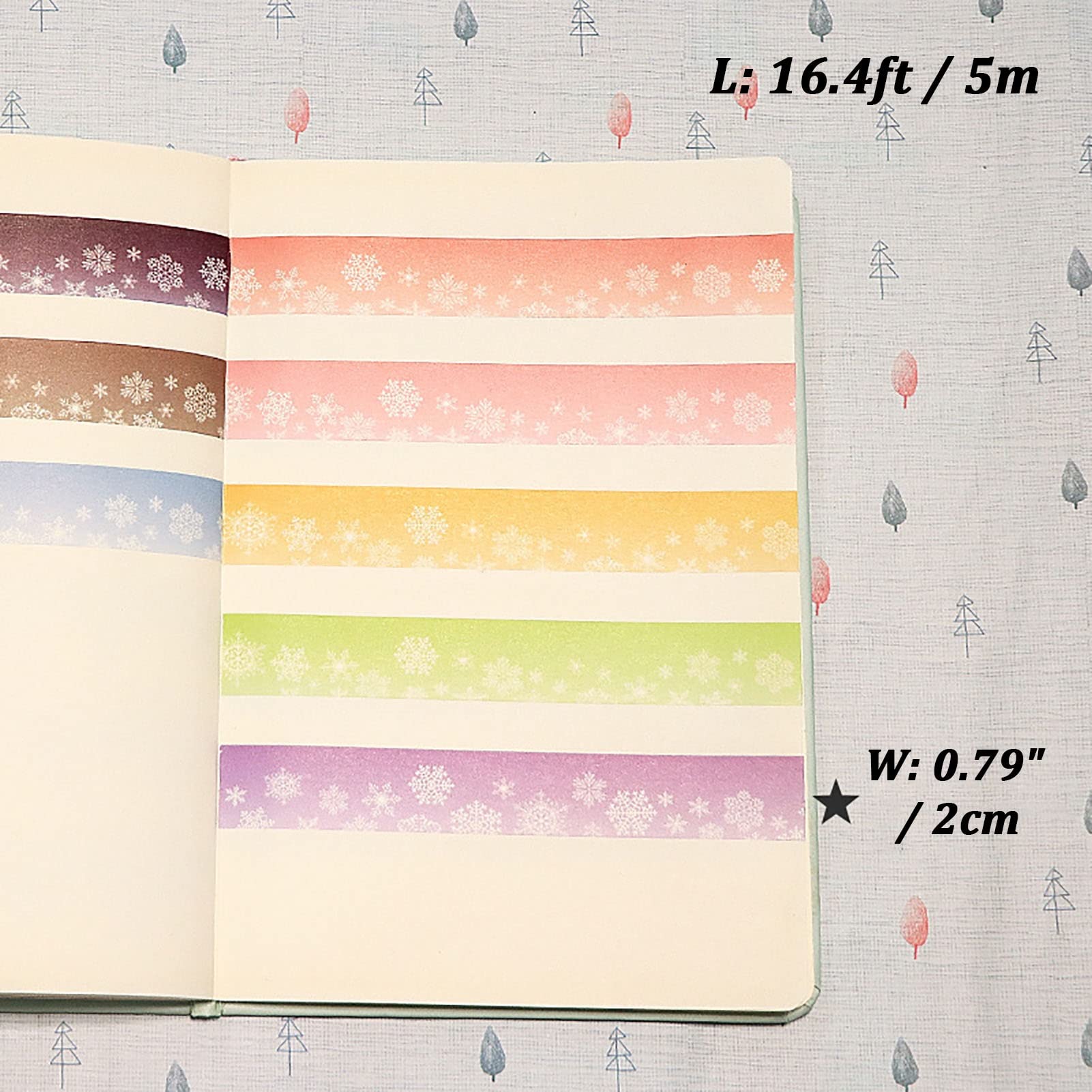 Amazon.co.jp: YLWX マスキングテープ 冬​​の雪の結晶diyクラフト