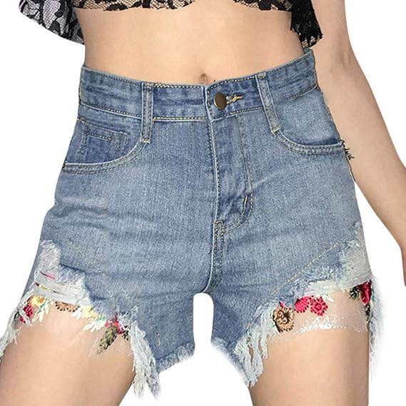 Women's Frayed Raw Hem Ripped 