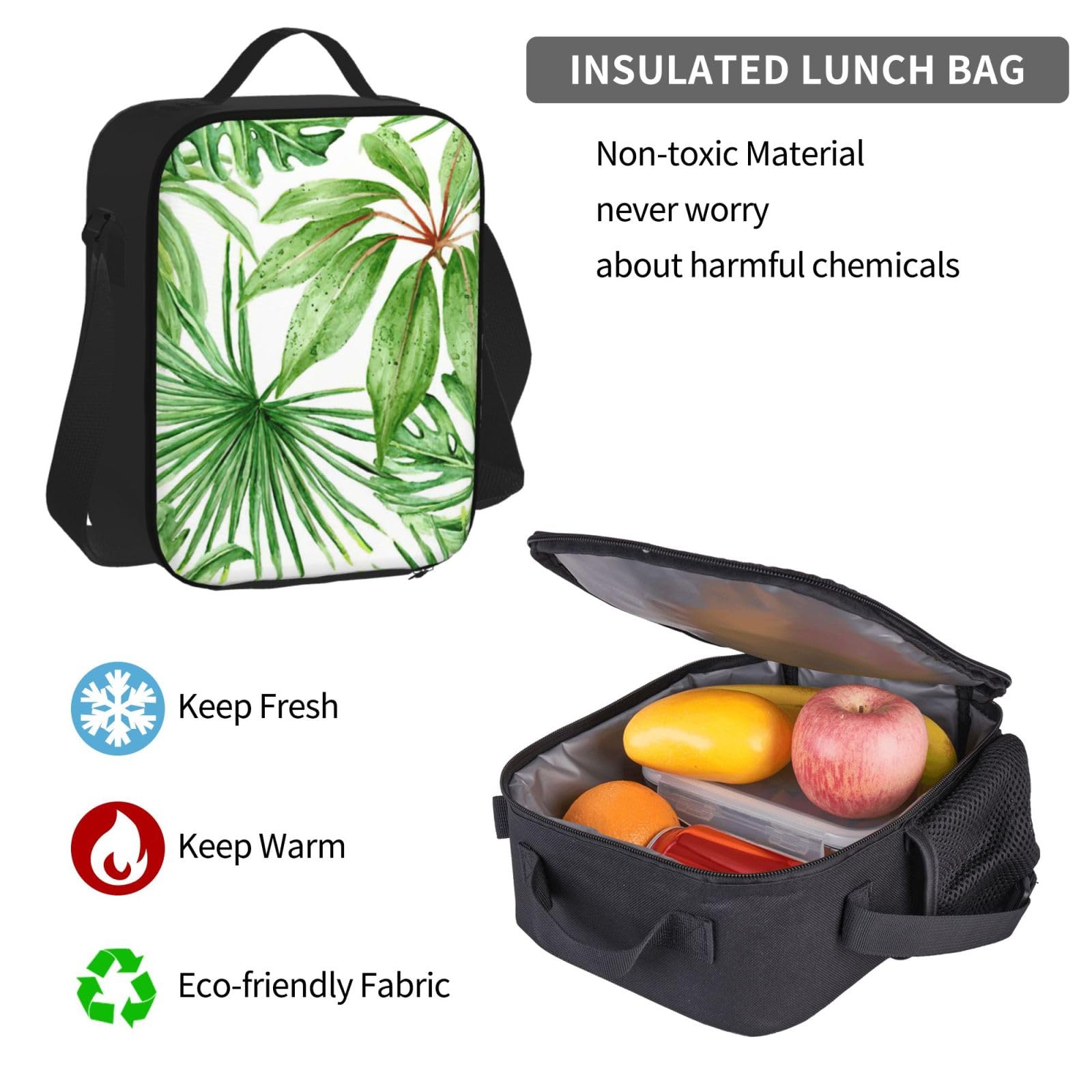 Zaino, borsa portapranzo, astuccio, set da 3 pezzi, per lavoro e