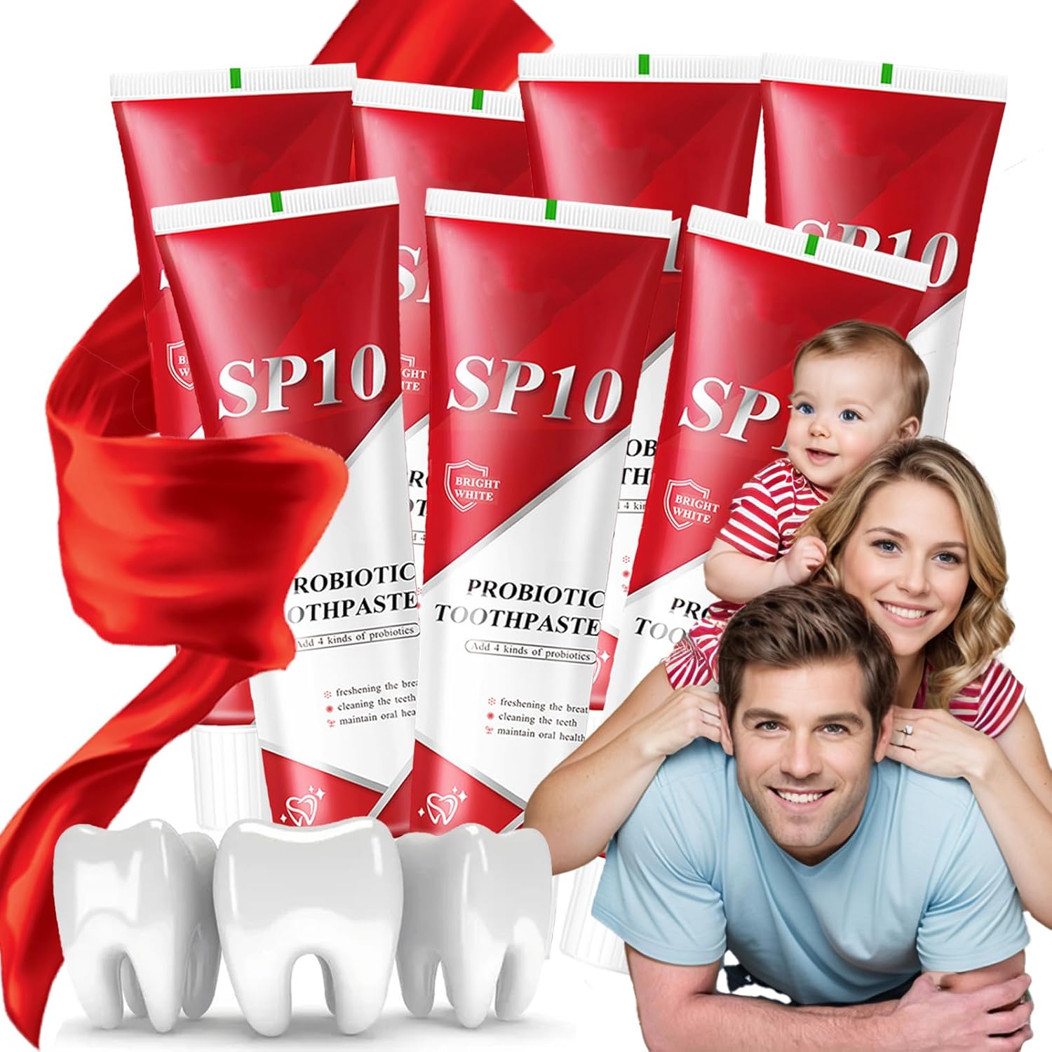 Cophksu Sp10 Probiotic Toothpaste, Sp10 Probiotic Toothpaste Whitening,Sp 10, Sp10 Pasta De Dientes (7PCS)