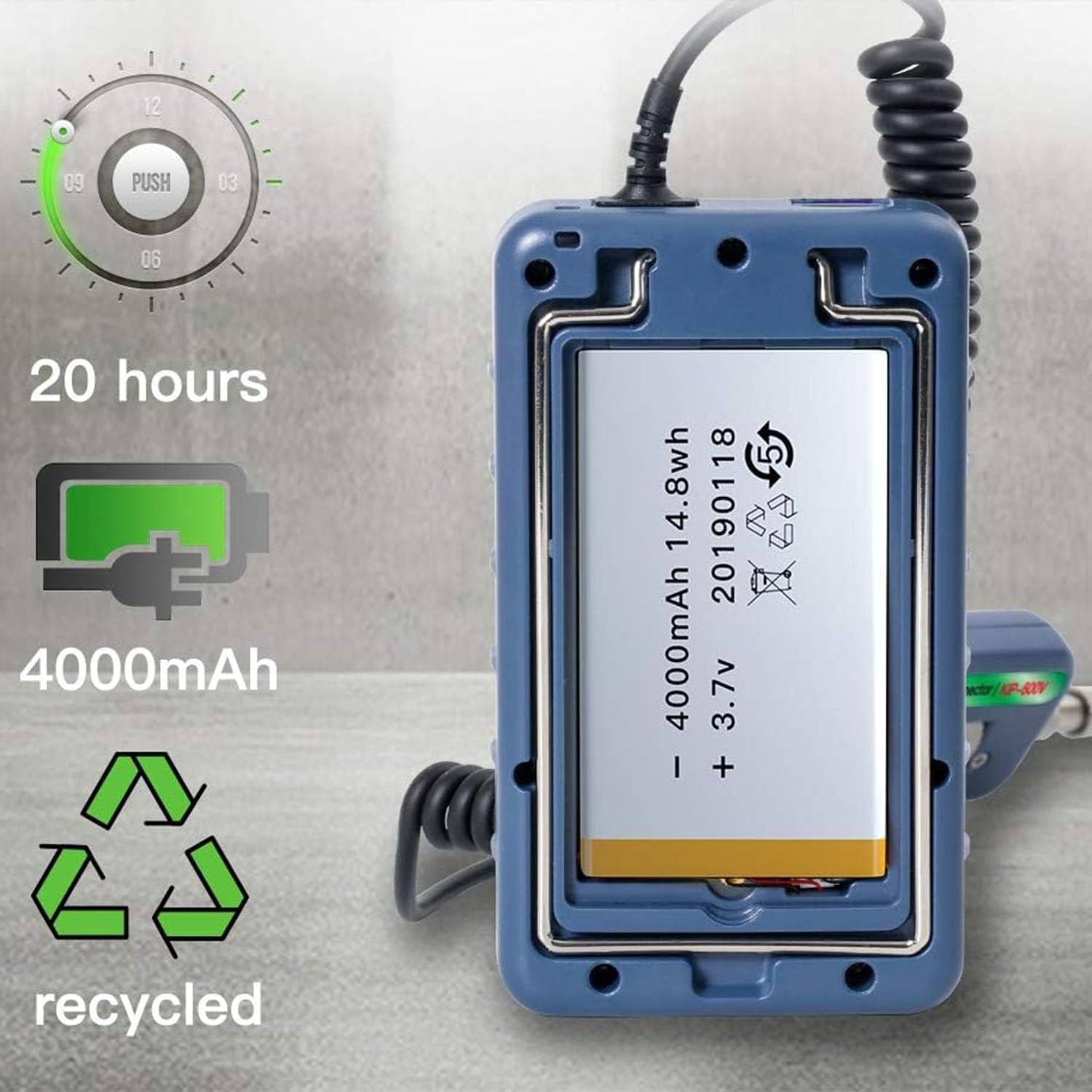 400X Fiber Optic Inspection Probe Kit - Portable 3.5" Microscope with Real-Time Recording - Essential Fiber Optic Testing Tool for Technicians and Professionals