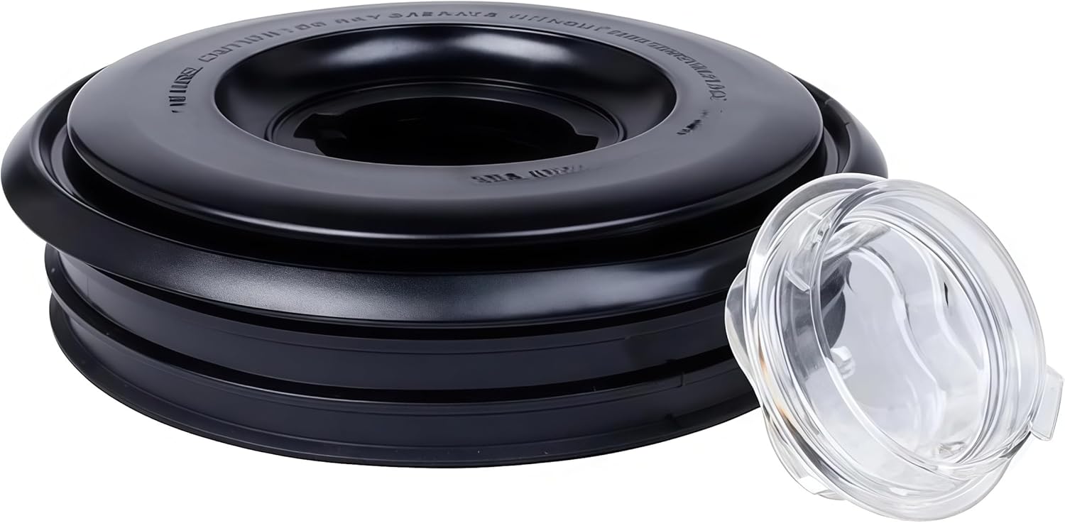 CAC77 032593 Commercial Blender Outer Lid and Center Lid 1-Gallon Blender Vinyl Lid Compatible with Waring CB15, CB15V, CB15SF, CB15T Commercial Beverage Equipment Replacement Parts