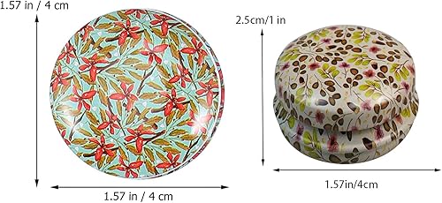 Miniatura 3 de Rarapop Paquete de 12 latas redondas vacías con bisagras, mini latas de viaje vintage, botella recargable de 0.7 fl oz para vela, bálsamo labial,