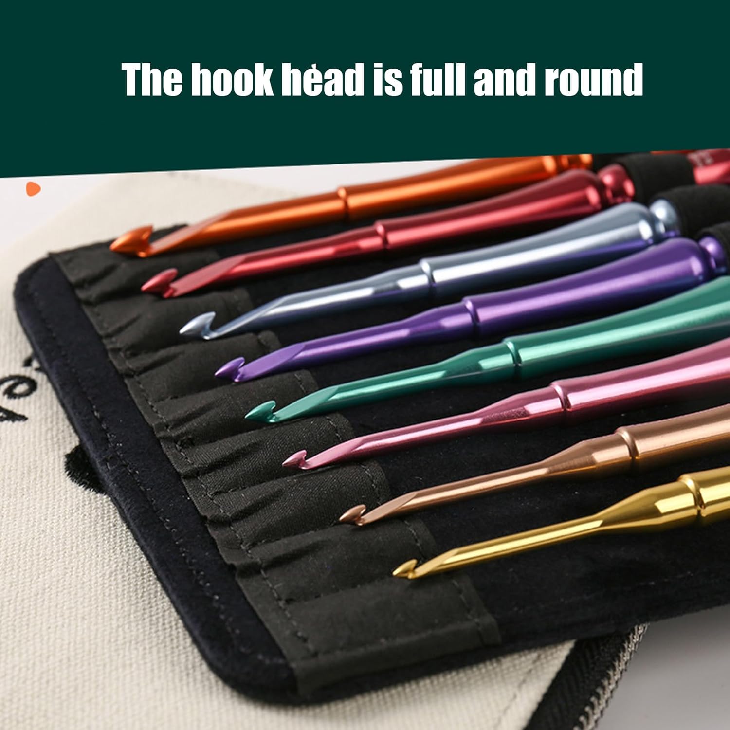 人間工学に基づいたアルミニウム合金かぎ針編みフックセット 8 個 3.0mm-7.0mm ニットセータースカーフクラフトプロジェクト