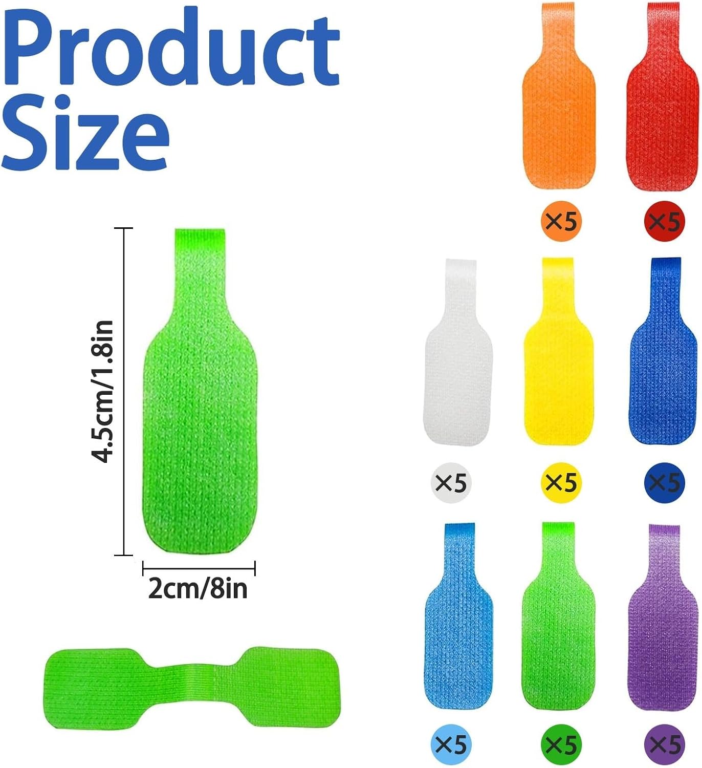 40 Pcs Cable Labels, Write On Cord Labels Tags for Electronics,Cable and Wire Tags,Reusable Large Size Plastic Velcro Label for Charging Cords Management and Identification (8 Colors) image 4