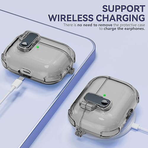 Miniatura 7 de Inesore Funda para AirPods Pro de 2 generación (con bloqueo de seguridad), con kit de limpieza, para funda de Airpod Pro y funda para Airpod Pro 2,