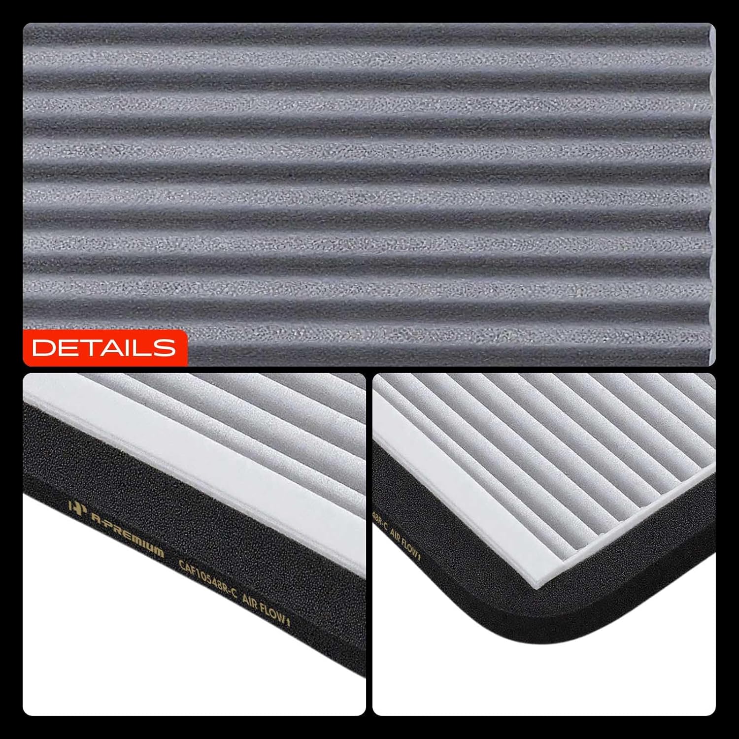 A-Premium Cabin Air Filter with Activated Carbon Compatible with Ford Escape 2007-2012 & Mazda Tribute 2008-2011 & Mercury Mariner 2007-2011, Replace# 7T4Z19N619B