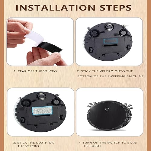 Miniatura 4 de Robot aspirador y trapeador, aspiradora robótica, con un sistema de limpieza integral 3 en 1 que aspira y trapea, diseño sin enredos, evita
