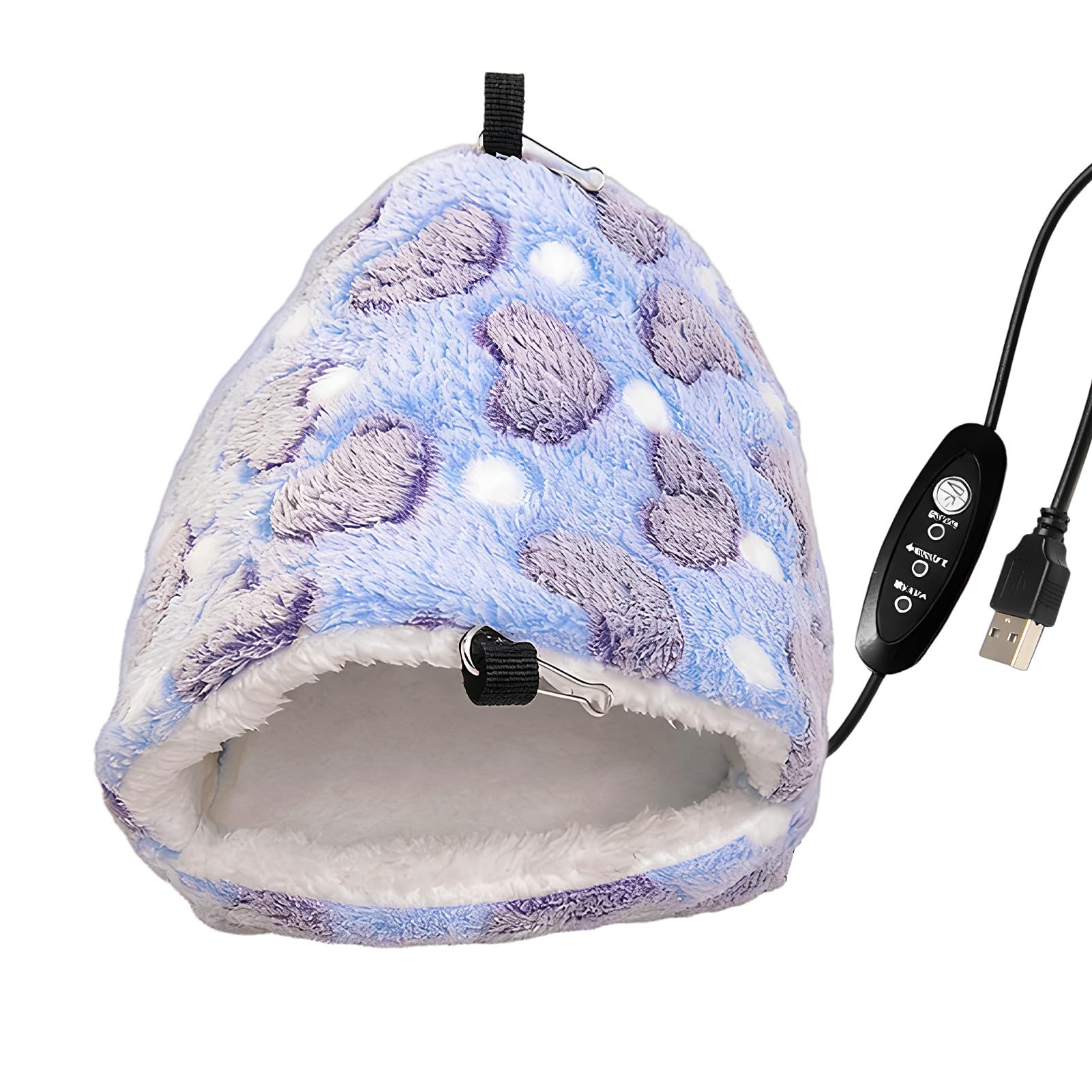 Cama caliente con calefacción USB y peluche para el sueño de los animales – Cama calefactora para pájaros | para loros, periquitos, inseparables, canarios, poner huevos, cría y descanso