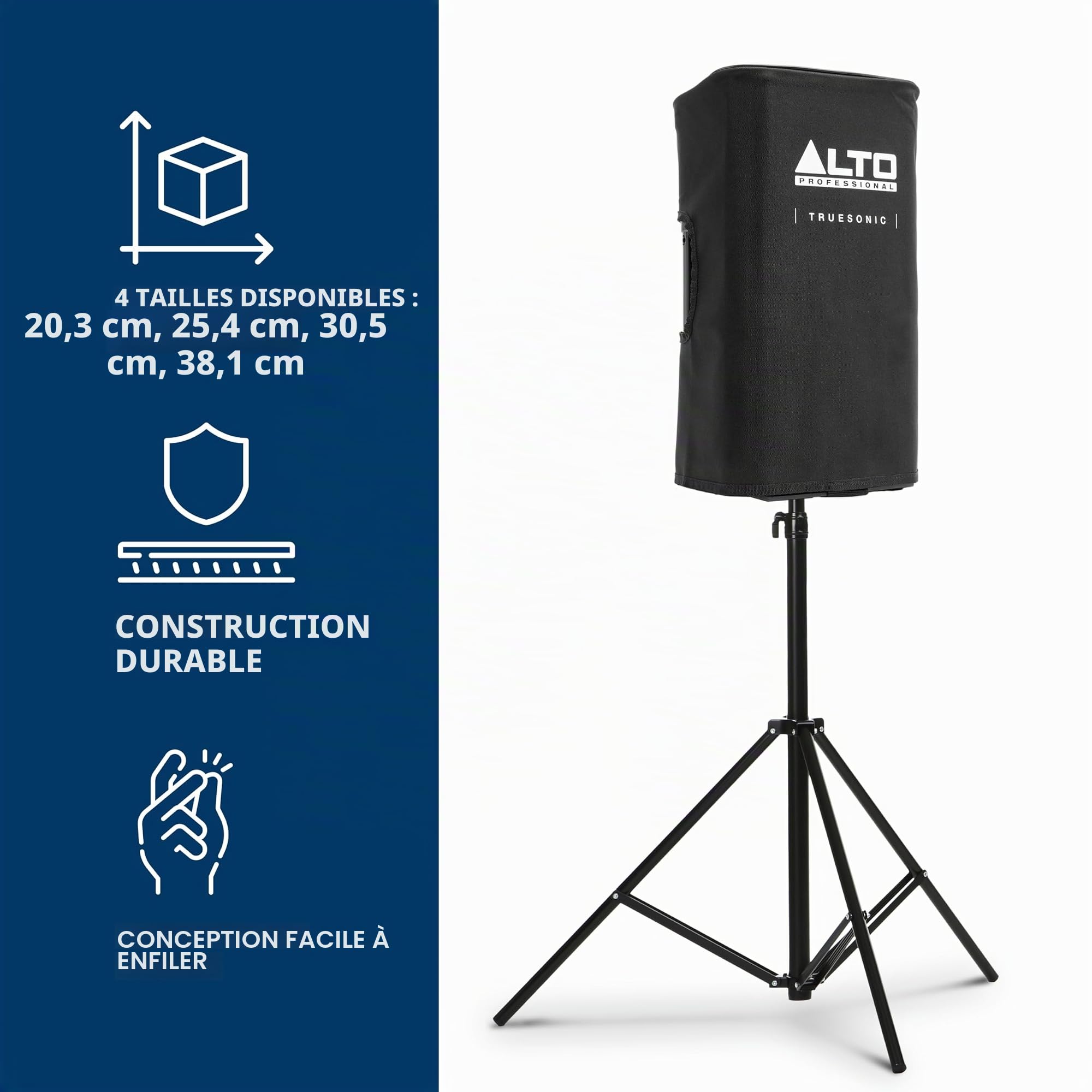Alto Professional TS410 et Housse pour TS410 – Enceinte Active Bluetooth 10" de 2000W avec mixeur 3 canaux, Connexion sans Fil, DSP et Housse de Protection résistante pour Enceinte