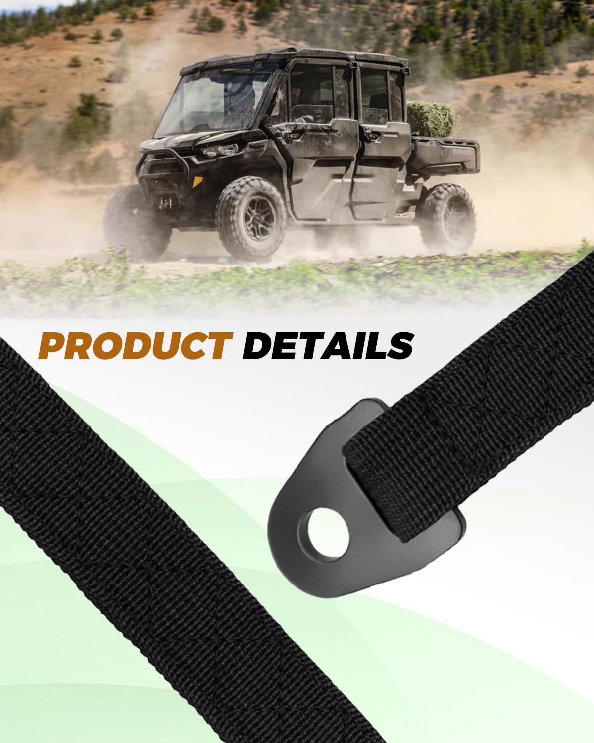 Heavy-Duty Door Limit Straps - Can-Am Defender -5