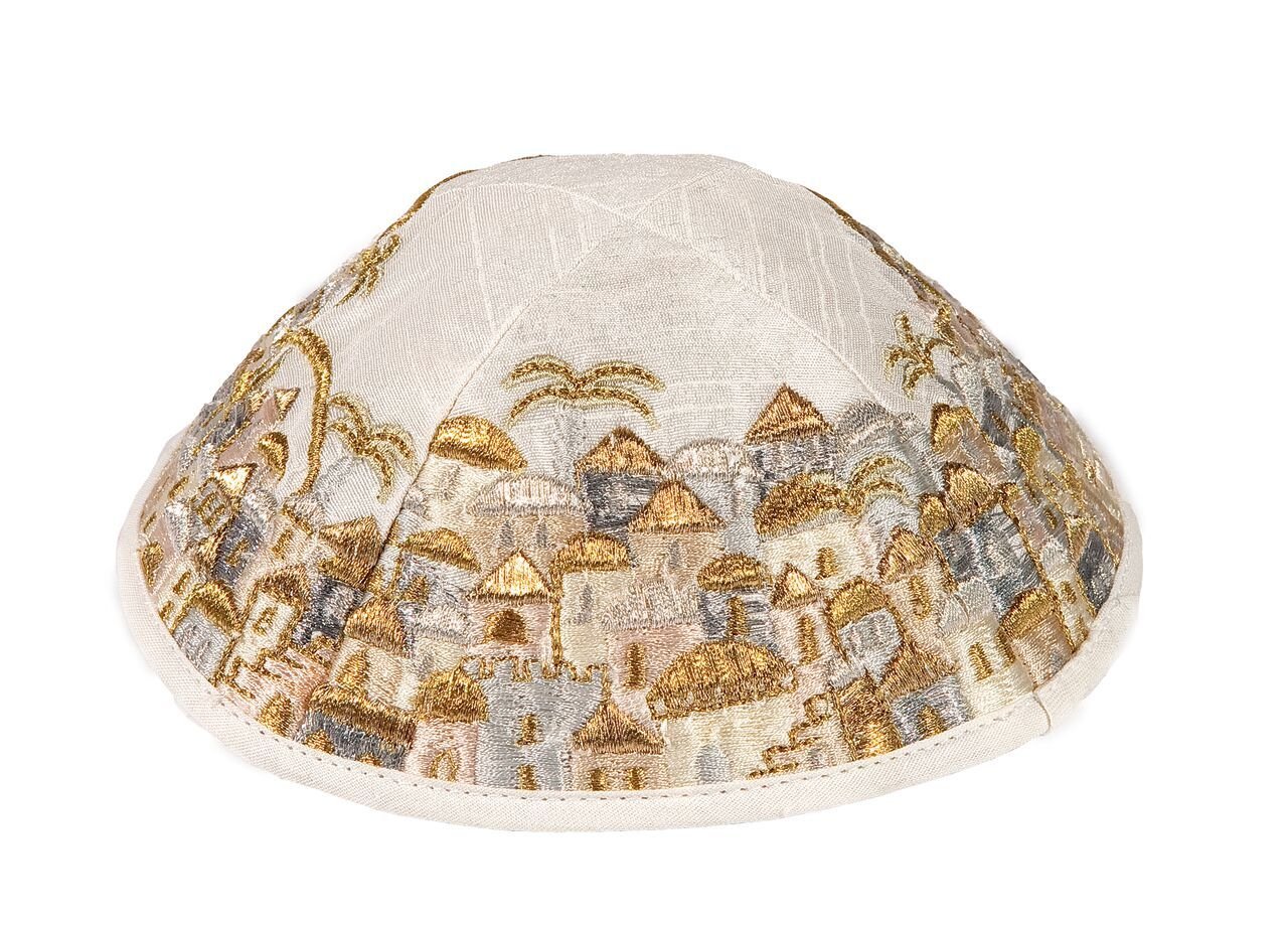 Yair EmanuelEmbroidered Kippah - Jerusalem Design - -