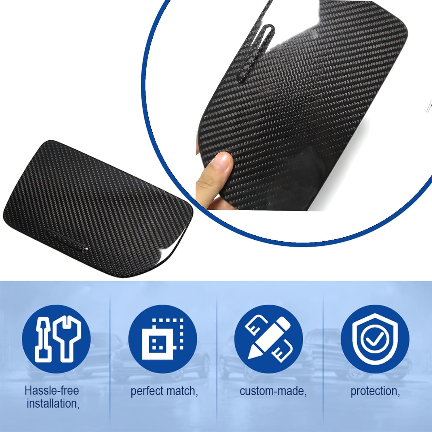 Car Water Cup Holder Panel for Corvette C8 Z51 Z06 Coupe HTC 2020 2021 2022 2023 2024, Dry Carbon Fiber Armrest Storage Box Lid