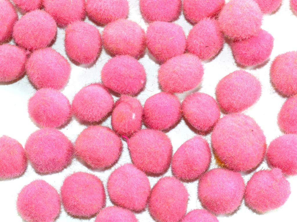 The Design Cart 10 MM Pink Wool Pom Poms for Art, Craft and Party Decoration (100 Pieces) - Image 2 thumbnail