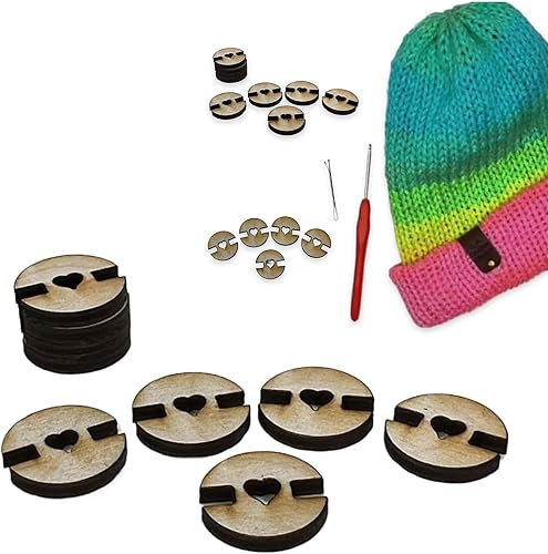 50 pompones de madera extraíbles, pompones de piel sintética en gorros hechos a mano, soporte para pompones, herramienta de cierre de sombrero de