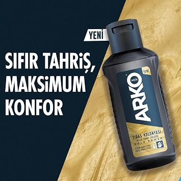 ARKO MEN Tıraş Sonrası Kolonya, Gold Power, 255 Mililitre