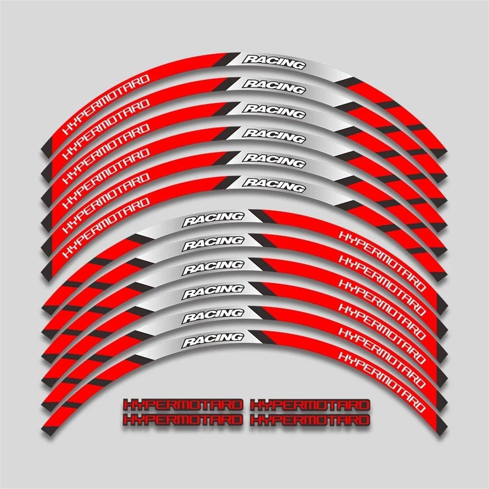 17inch Motorcycle Stickers Rim Decals Wheels Reflective Stripe Tape for Ducati Hypermotard 939 821 796 950 1100 Decorative(Color16)
