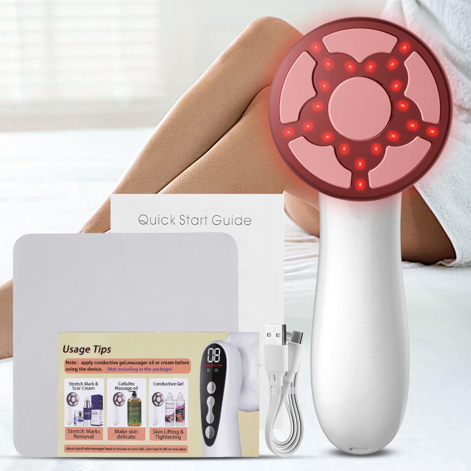 Aparato de masaje anticelulítico Dispositivo Masajeador Eléctrico 3 Modos | Máquina Recargable De Esculpido Corporal Para Brazos Eléctrico para hombres mujeres jóvenes abdomen piernas