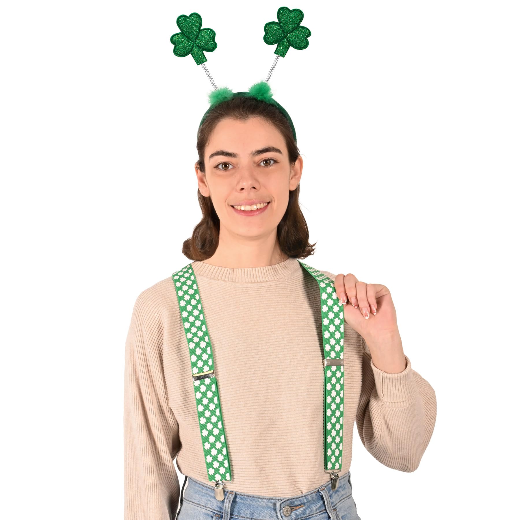Beistle 30804 Shamrock Suspenders