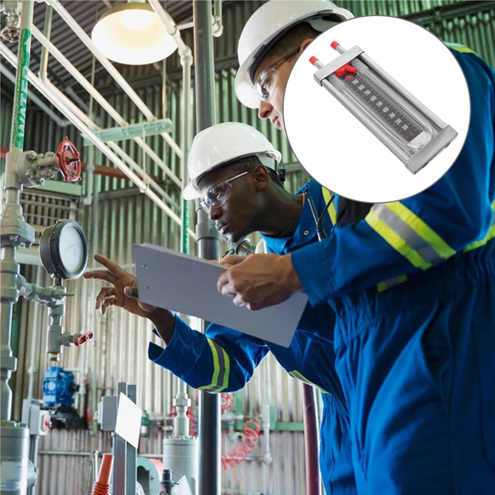 Manómetro con Sensor de presión en Forma de U, manómetro, probador de Tubo de vacío, Columna de Agua, diferencial de Acero Inoxidable