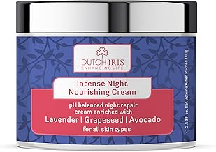 Intense Night Nourishing Cream | Lavender, Grapeseed & Avocado Extracts | Paraben & SLS Free | Deep Hydration & Anti-Aging | Natural Care for All Skin Types | For Women & Men (Unisex) I100g