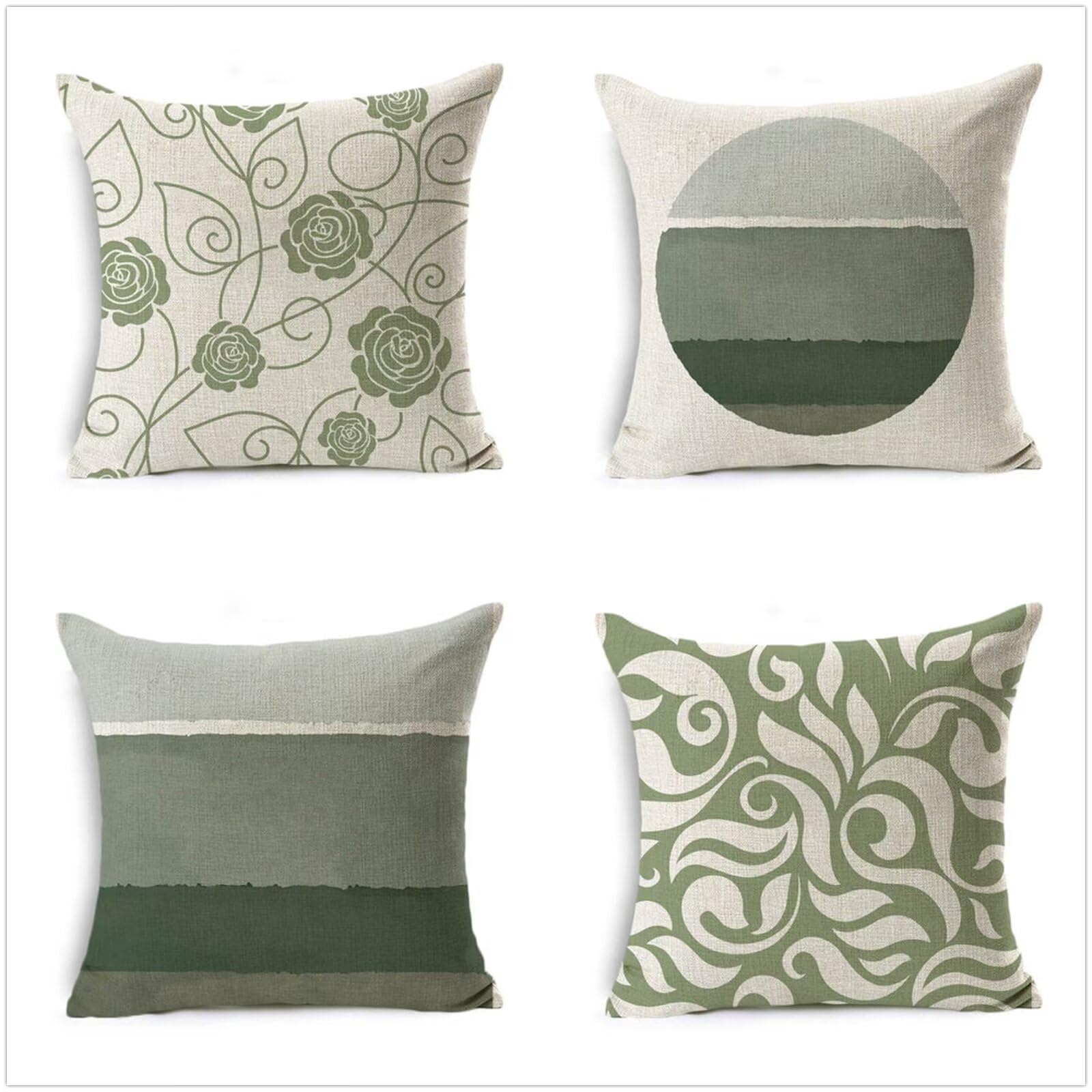 verde de la vendimia 4 pcs Fundas de Cojín,70x70cm Square Double Sided Super Soft Cojines Navideños,Funda Almohada Decorativa para Invierno,para Sofá Coche Cama Sillas Decoracion Hogar Cojines P1-132