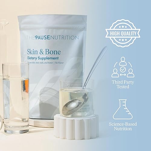 Miniatura 4 de The Pause Life - Péptidos de colágeno para piel y hueso, verisol y fortibone, fórmula en polvo con ácido hialurónico y vitamina C, suplemento sin