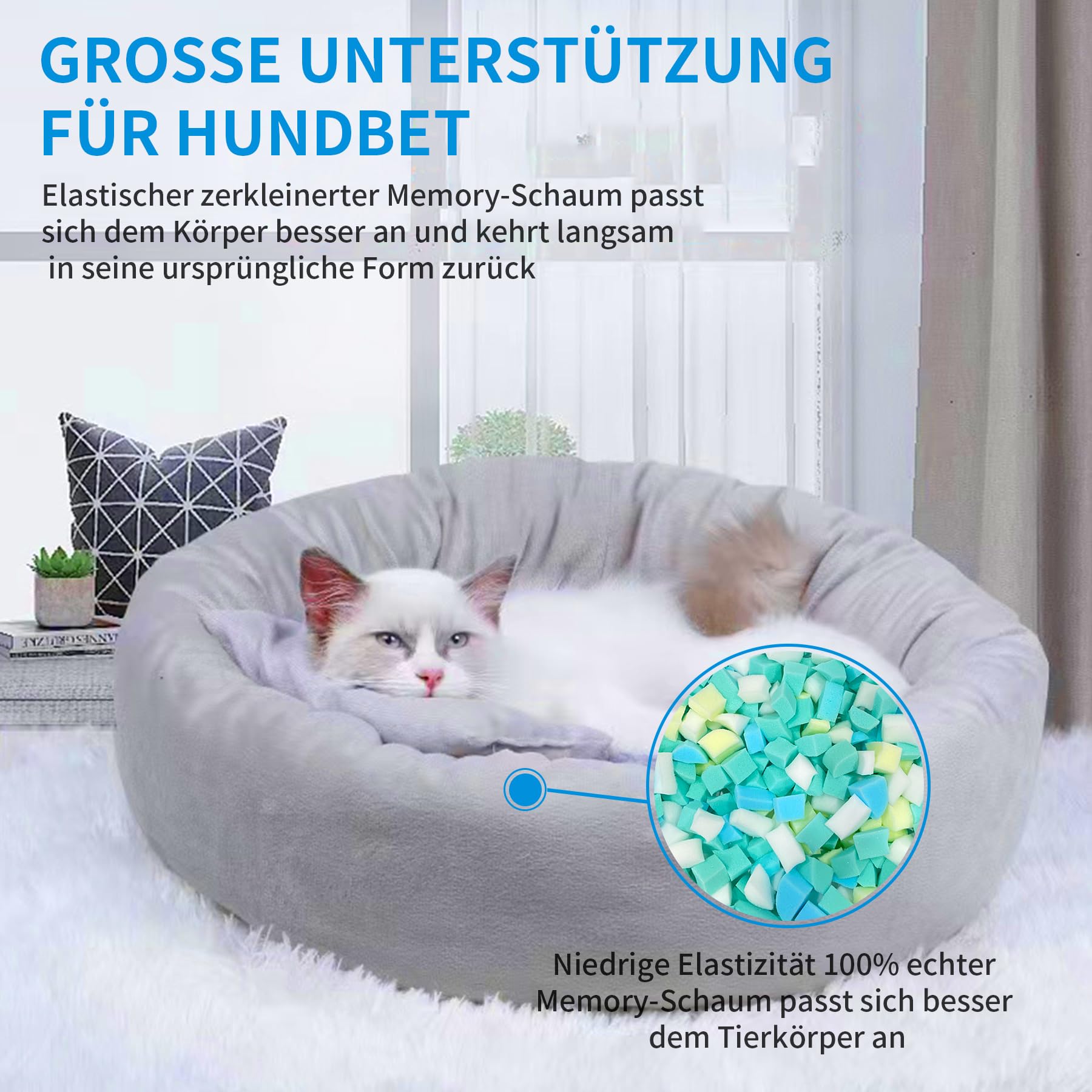 2,2 Kg Di Riempitivo In Memory Foam Tritato Per Pouf, Cuscini E Cuccia Cane – Morbido, Anallergico, Senza Gel - 5