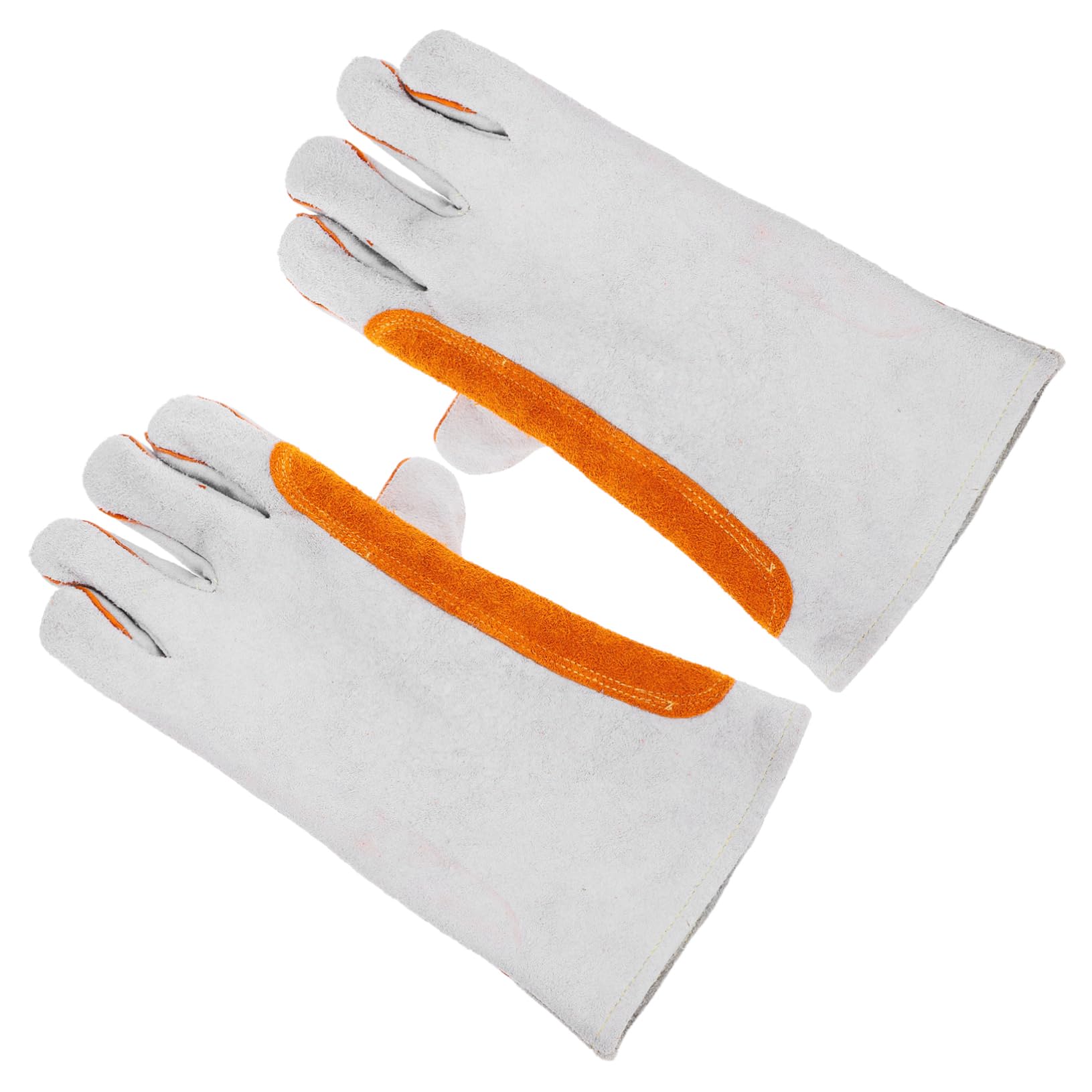 DOITOOL 1 Pair of Men's Cowhide Leather Welding Gloves Insulated Heatproof for Tig Welding Long Wrist Protection Comfortable Fit for Welders