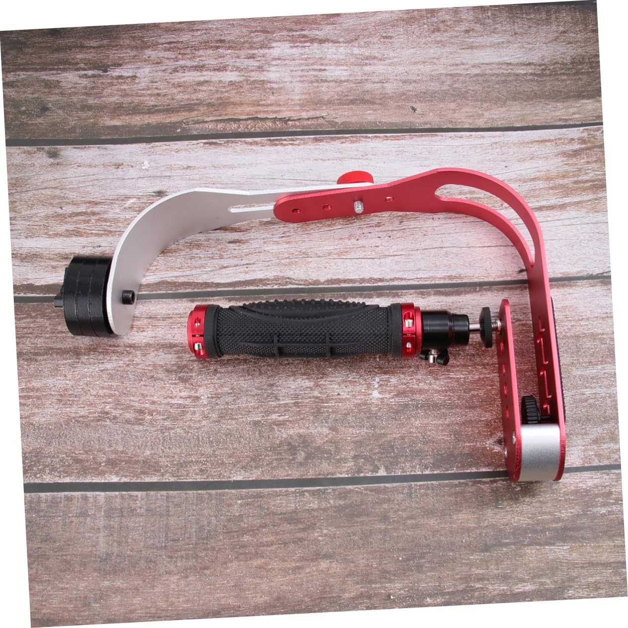 Stabilizzatore Fotocamera Video Portatile Rosso in Lega di Alluminio | Camera e Dv, Movimento Fluido e Preciso, Viaggio e Riprese da Angolazioni Basse