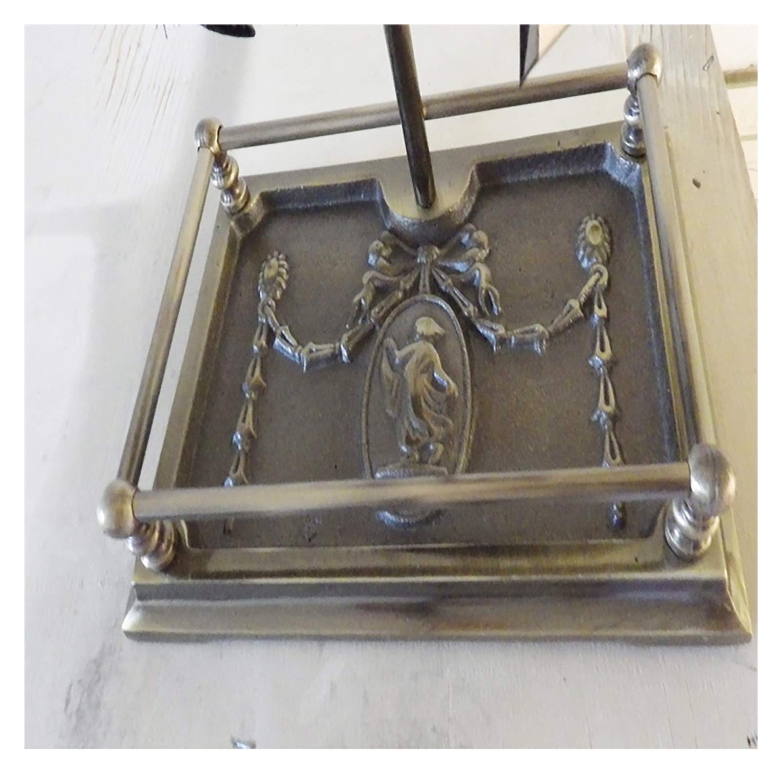 Bronce 78 cm/(31 Pulgadas) Juego de Herramientas para acompañar Junto a la Chimenea, 5 Piezas de Hierro Fundido, Resistentes, Juegos de Herramientas para Chimenea, para Sala de e