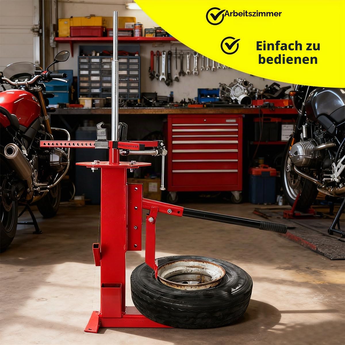 4-17" Reifenmontagegerät Manuell Reifenmontiergerät Reifenmontagehilfe Reifen Montage Reifenwechsler für Auto Motorrad oder Quad