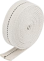 Vista 23 de MECCANIXITY Mecha de lámpara de aceite de 1/2 pulgada de ancho plano de 6.5 pies de algodón con puntada negra para iluminación de quemador