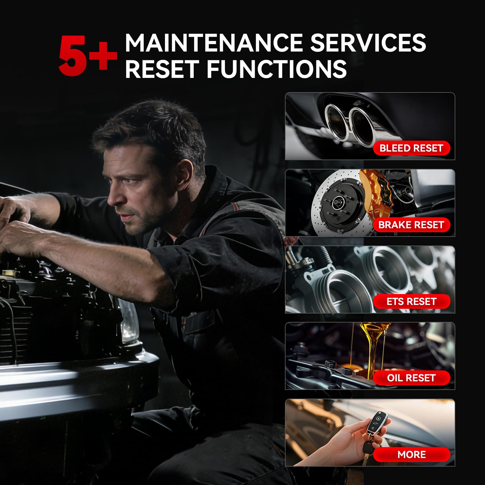THINKCAR THINKDIAG BD6 OBD2 skaner Bluetooth, bezprzewodowy czytnik kodów systemowych, narzędzie diagnostyczne dla iOS i Android, 5+ Hot Reset Bluetooth OBD2 skaner do kontrolowania silnika